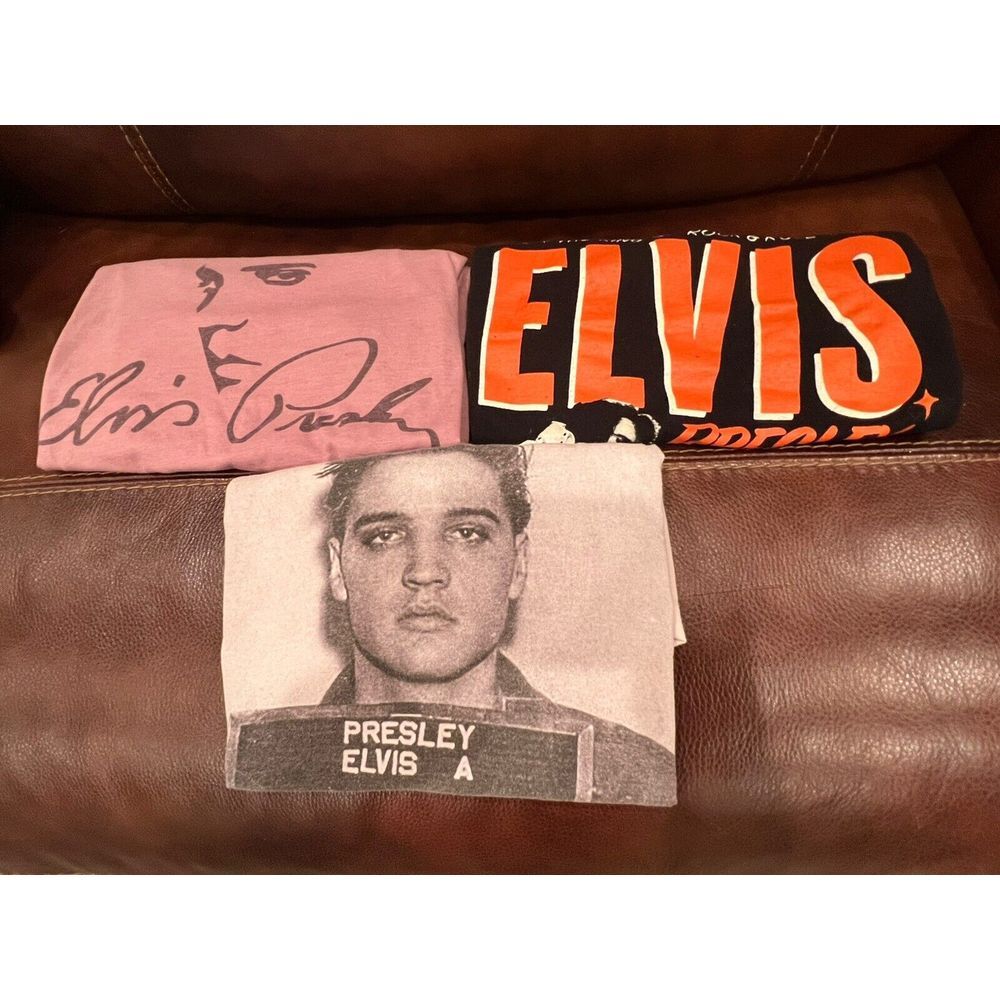 Lot Of 3 Elvis Tshirts Women's - 1 Small, 1 Med And 1 No Tag.  All In EUC.